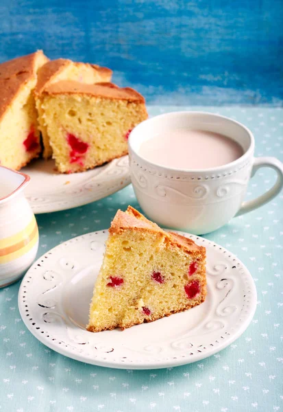 Gâteau aux cerises anglais traditionnel — Photo