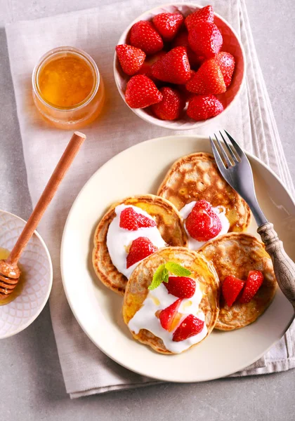 Crêpes écossaises à l'avoine au miel — Photo