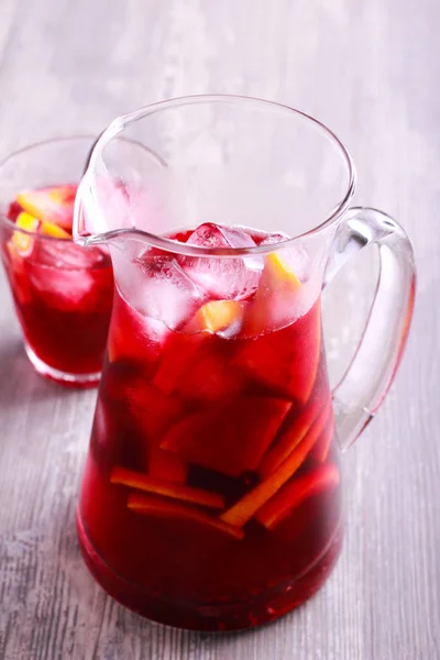 Cold sangria cocktail drink — Stock Photo, Image