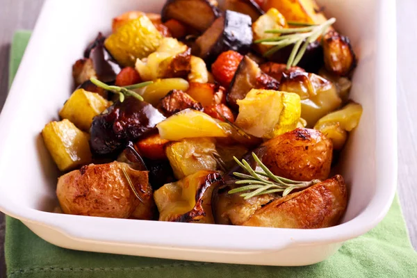 Roasted vegetables with rosemary — Stock Photo, Image