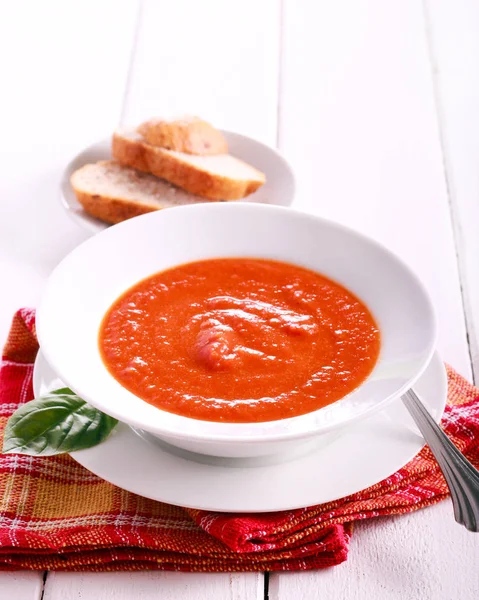 Sopa de pimiento asado y tomate — Foto de Stock