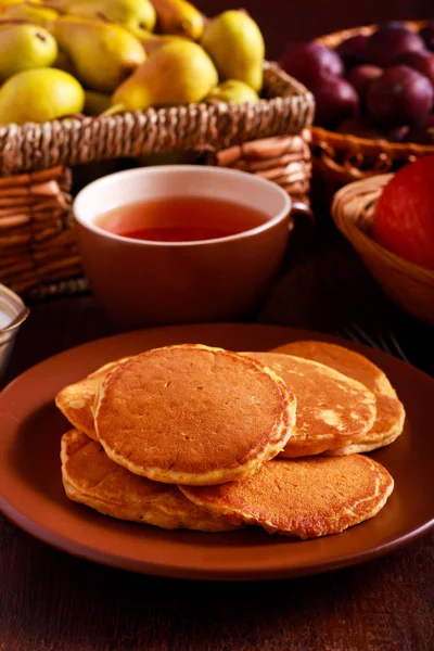 Spicy pumpkin pancakes — Stock Photo, Image