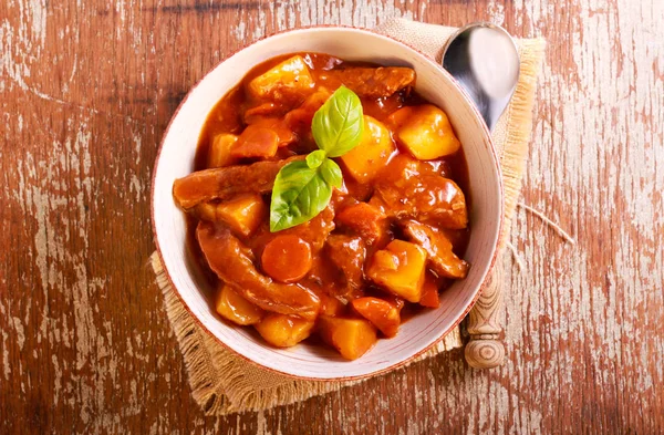 Veal, potato and carrot stew — Stock Photo, Image