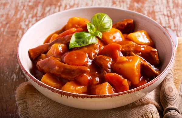 Veal, potato and carrot stew — Stock Photo, Image
