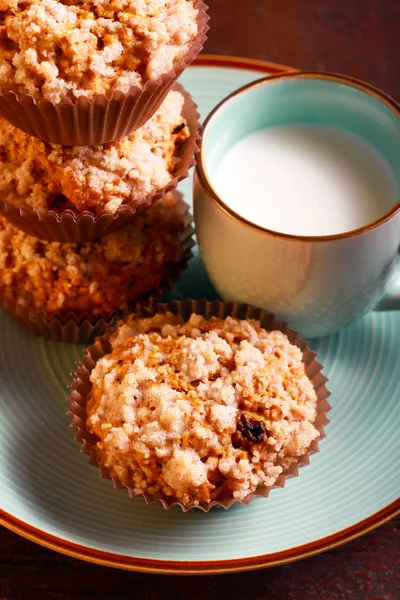 Croccante di zucca topping muffin — Foto Stock