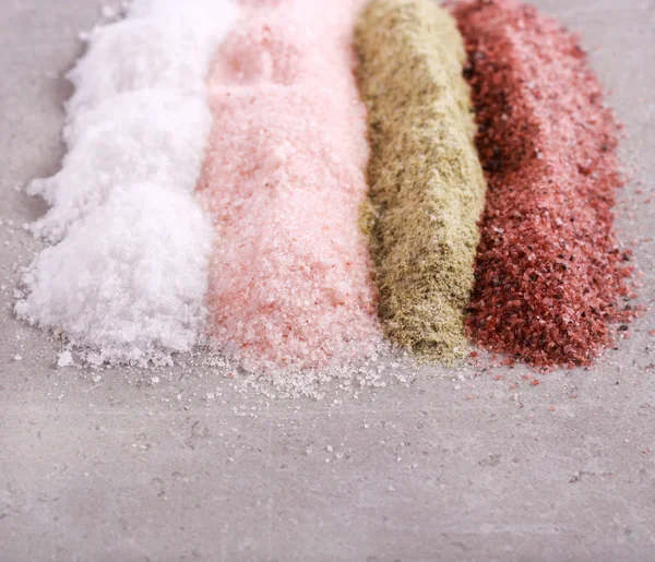 Diferentes tipos de sal — Fotografia de Stock