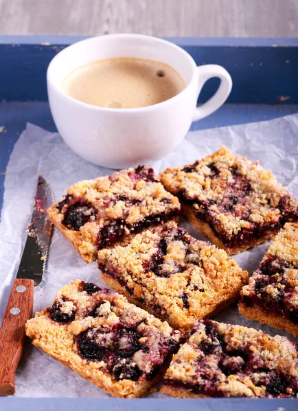 Berry barer med crumble toppning — Stockfoto