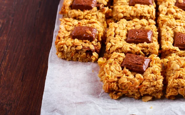 Choklad orange flapjacks — Stockfoto