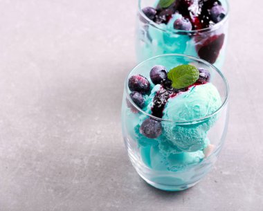 Hizmet mavi dondurma kaşık toz 