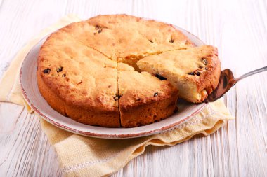 Kuru Barbunya kek, dilimlenmiş 