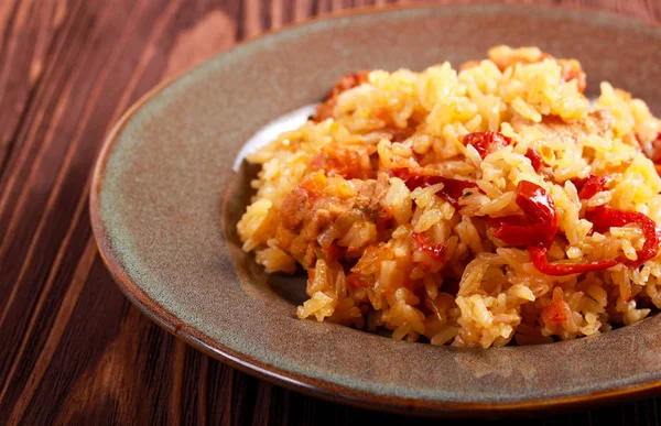 Rice, meat and tomato dish