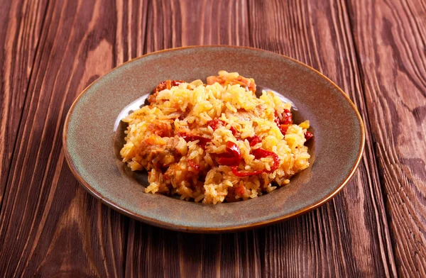 Rice, meat and tomato dish