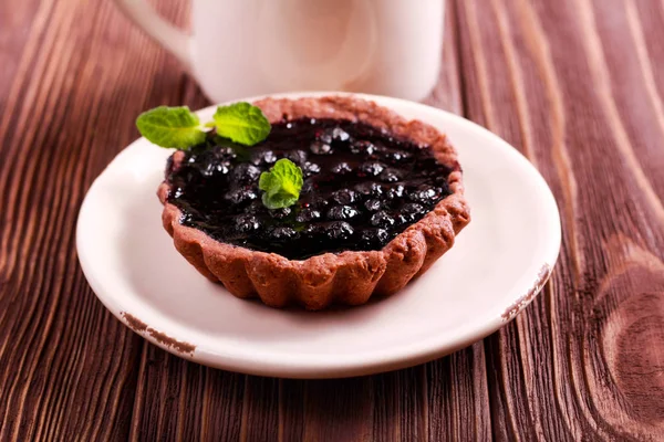 Черничный пирог с джемом — стоковое фото