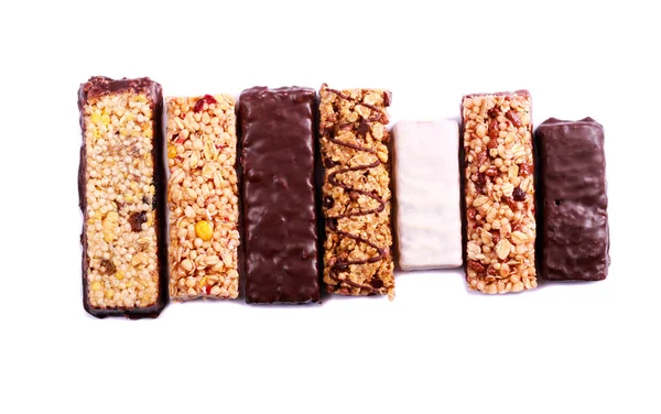 Many sorts of  muesli bars — Stock Photo, Image