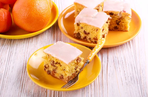 Султана и апельсиновые ломтики торта — стоковое фото