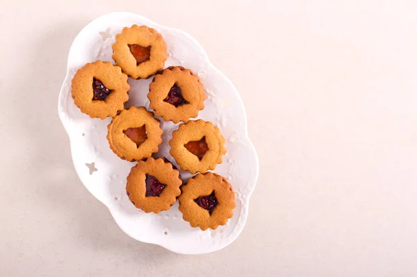 Geleia de biscoitos sanduíche — Fotografia de Stock