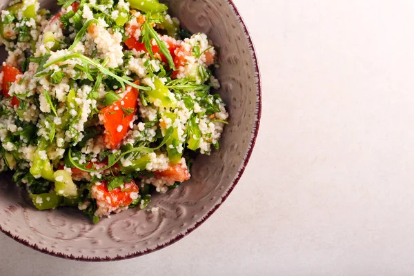 Salade Couscous Légumes Dans Bol — Photo