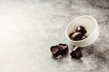 Valentine's heart shape nama chocolate. Exclusive chocolate cand