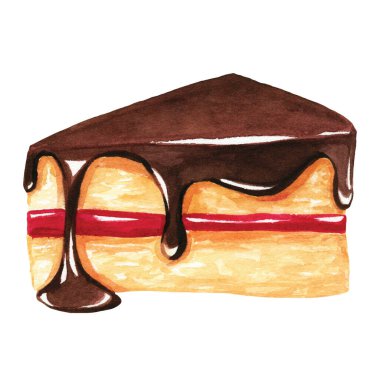 suluboya pasta beyaz zemin üzerine izole edilmiş elementler kiraz, nane, yabanmersini, çilek