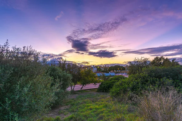 Magical Sunset Village — Stock Photo, Image