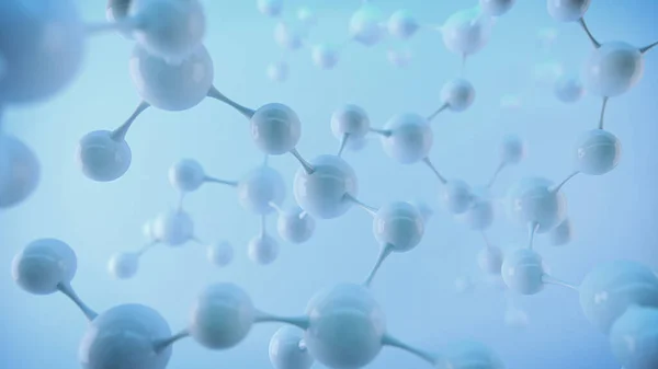 Illustration Des Molekülmodells Wissenschaftlicher Hintergrund Mit Molekülen Und Atomen — Stockfoto