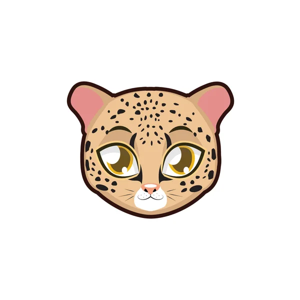 Illustration portrait léopard — Image vectorielle