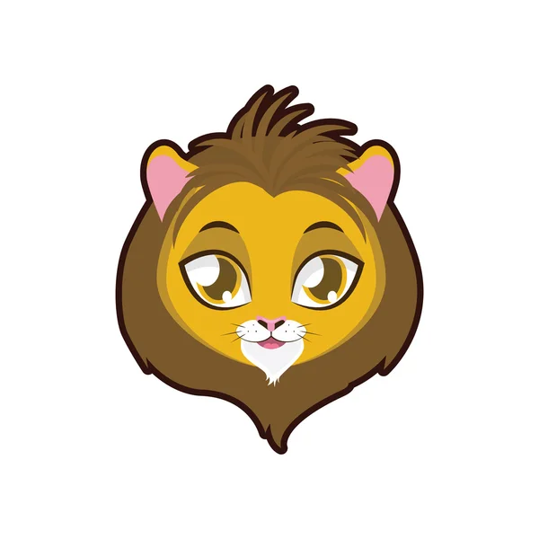 Lion portrait illustration — Stock Vector