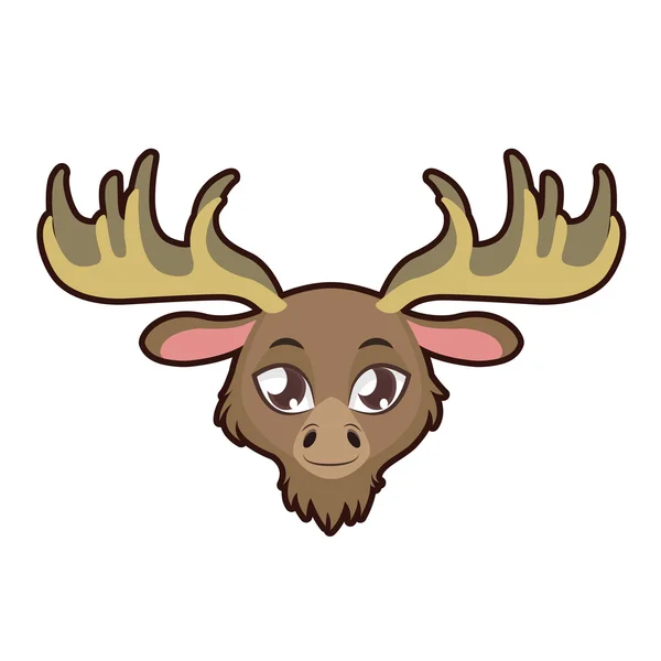 Ilustración del retrato de Moose — Vector de stock