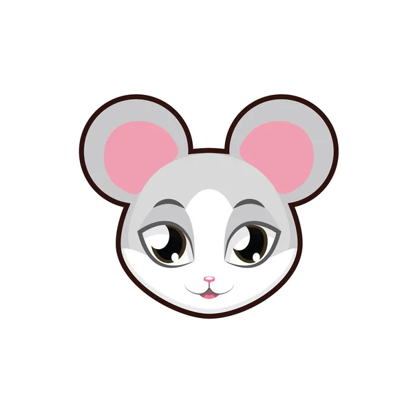 Mouse portrait illustration — Stock Vector