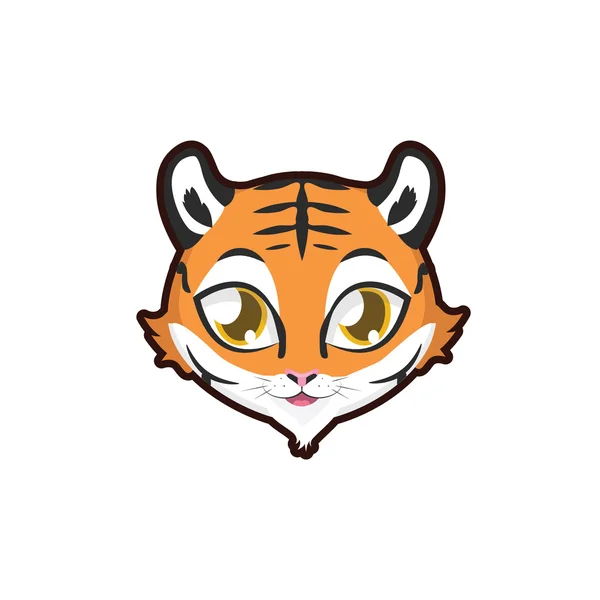 Illustration portrait de tigre — Image vectorielle