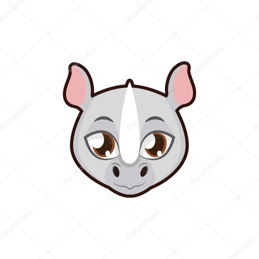 Rhino Portrait Illustration Stock Vector C Agnessz 126372110