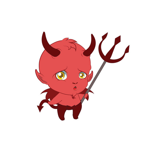 Маленький милый дьявол дуется
