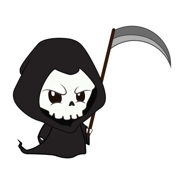 Cute but menacing reaper illustration — Stock Vector