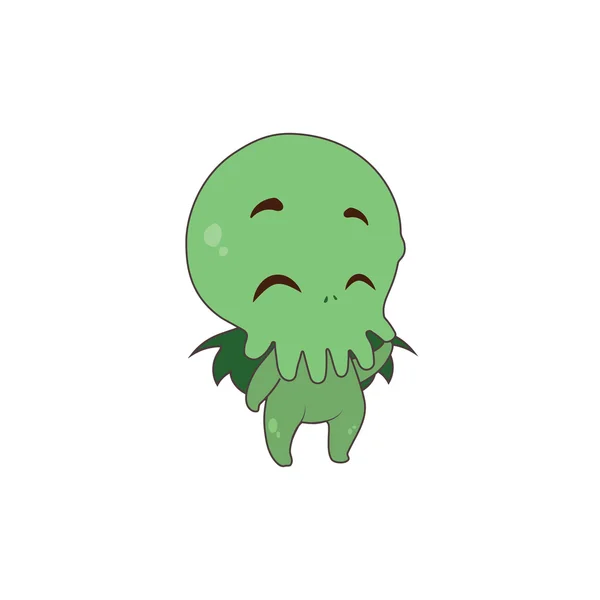 Cute Cthulhu being happy — ストックベクタ