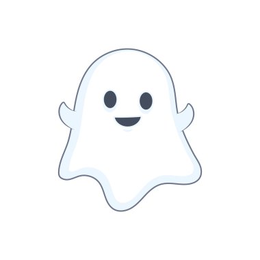 Mutlu Cadılar Bayramı hayalet illüstrasyon