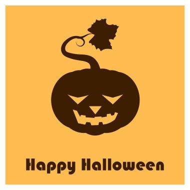 Cadılar Bayramın kutlu olsun metin - rahat yüzü ile kabak siluetleri