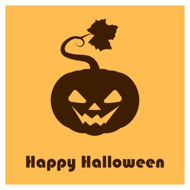 Cadılar Bayramın kutlu olsun metin - kötü yüzü ile kabak siluetleri