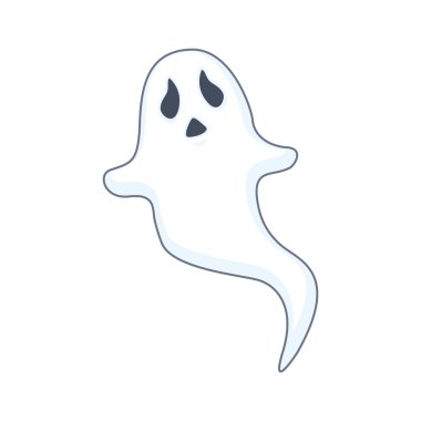 Üzgün Cadılar Bayramı hayalet illüstrasyon