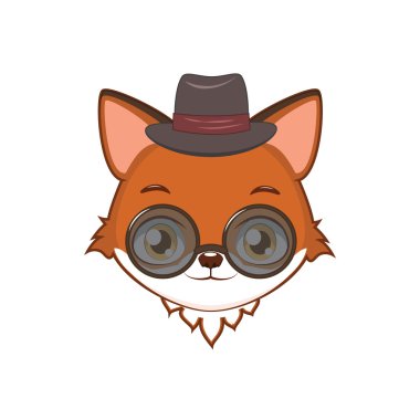 Hipster Fox illüstrasyon sanat
