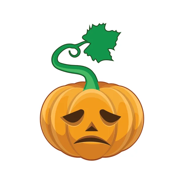 Carved pumpkin - sad face — ストックベクタ