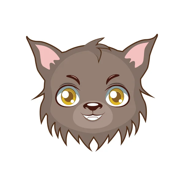 Werewolf portrait for multiple uses, avatar, icon, other — Stockový vektor