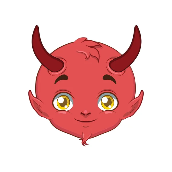 Retrato del diablo para múltiples usos, avatar, icono, otros — Archivo Imágenes Vectoriales