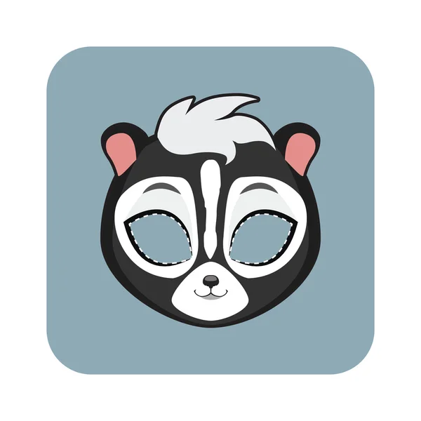 Skunk mask for Halloween and other festivities — ストックベクタ