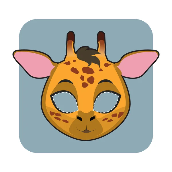 Giraffe mask for Halloween and other festivities — ストックベクタ