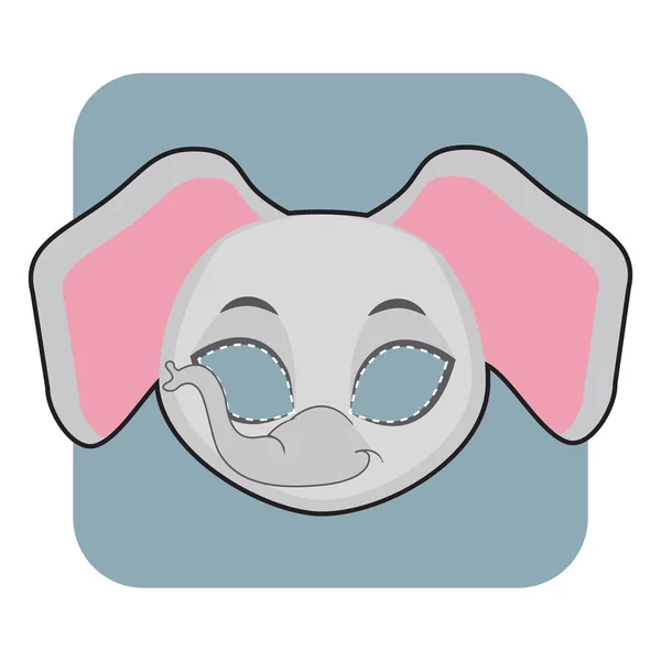 Elephant mask for Halloween and other festivities — ストックベクタ
