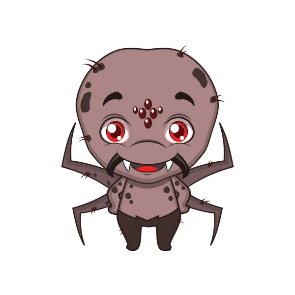 Niedliche Halloween-Spinne Illustration — Stockvektor