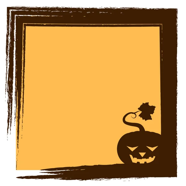 Halloween greeting with pumpkin silhouette and frame - relaxed f — Stockový vektor