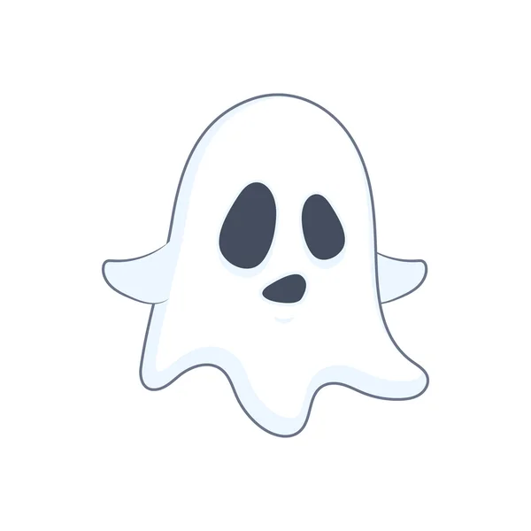 Little Halloween ghost illustration — ストックベクタ
