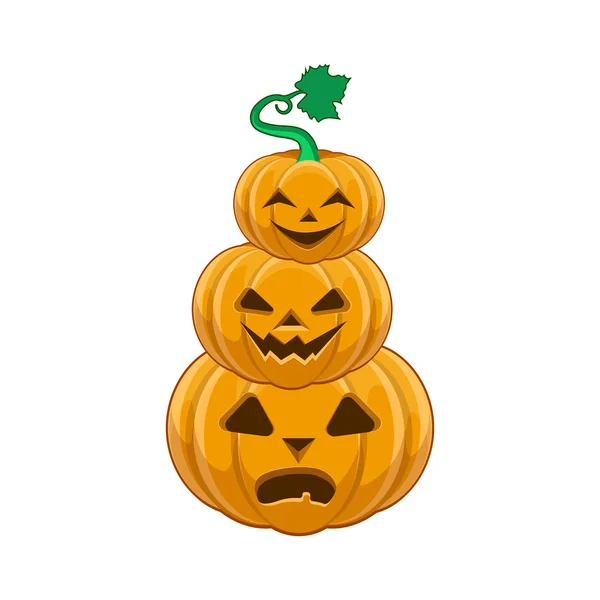 Halloween pumpkin stack illustration — Stockový vektor