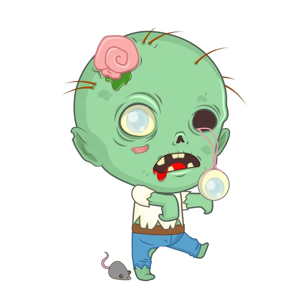 Cute Halloween zombie illustration — Διανυσματικό Αρχείο